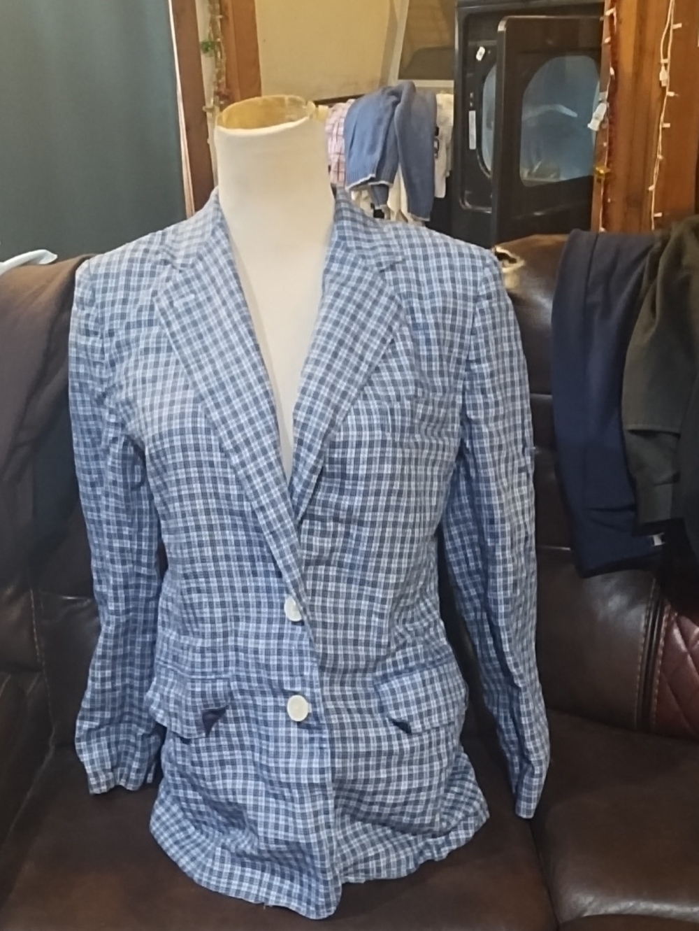 Lauren Ralph Lauren Blue Plaid  Blazer